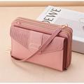 NEW Fashion Women's Cell Phone Purse Wallets Ladies Large Capacity Double Zipper Wallets Fashion Small Crossbody Bag for Women Female Shoulder Bag