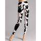 Women's Leggings Animal Print Ankle-Length Stretchy High Waist 3D Print Casual / Sporty Holiday Black White S M