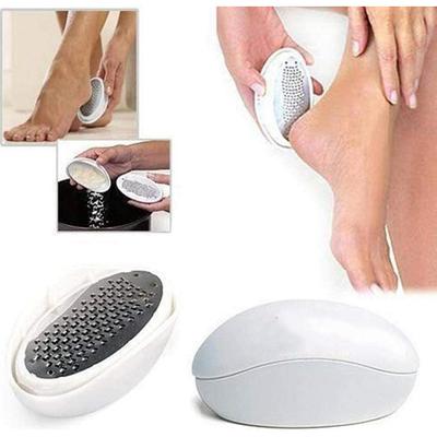 Foot Grinder Egg Shape Pedicure Foot Scraper File with Stainless Steel Head for Quick Removal of Hard Skin