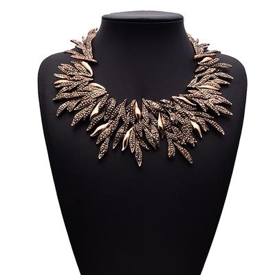 Collar Necklace For Women's Festival Chrome Leaf