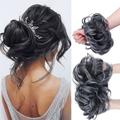 Messy Buns Hairpiece Hair Scrunchies Full Thick Updo Hair Piece With Elastic Rubber Band Hair Bun Extension Curly Wavy Synthetic Donut Hair Chignons For Women Girls