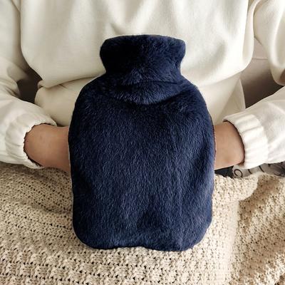 Hot Water Bottle Hot Water Bag With Plush Cover 1 Liter For Cramps, Pain Relief, Removable Hot Cold Pack Hot Water Bed Warmer