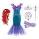 Kids Girls' Dress Mermaid Sleeveless Performance Costume Cotton Shift Dress Summer Spring 3-6 Years Blue Purple