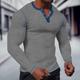 Men's T shirt Tee Waffle Henley Shirt Henley Shirt Tee Top Long Sleeve Shirt Plain Raglan Sleeve Henley Street Vacation Long Sleeve Patchwork Clothing Apparel Fashion Designer Basic