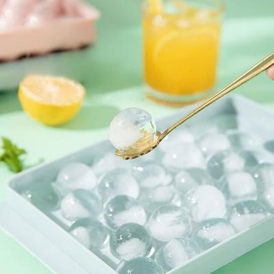 Creative Home Ice Maker-Homemade, Silicone Flexible 33-Ice Cube Trays Grids Ice Cube Tray with Lid Party Bar