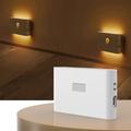 LED Motion Sensing Wall Light Intelligent Linkage PIR Emergency Night Light USB Rechargeable Suitable for Stairs Bedrooms Doorways Corridors Cabinets Bathroom Lighting 1/3pcs