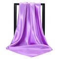 1pcs 9090cm Solid Colors Neckerchief Hijab Scarf For Women Silk Satin Headband Hair Scarves Female Square Shawls Head Scarfs For Ladies