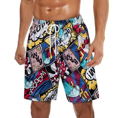 men's swim trunks quick dry beach board shorts drawstring lightweight with elastic waist and pockets