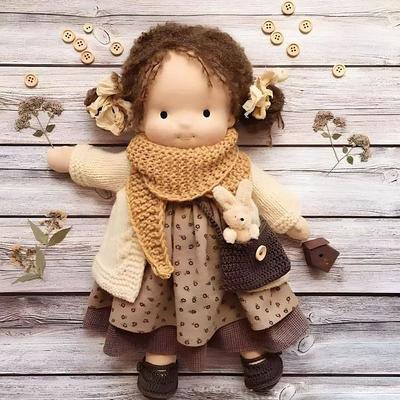 Cotton Body Waldorf Doll Doll Artist Handmade Mini Dress-Up Doll Diy Halloween Gift Box Packaging Blessing for Christmas Gifts