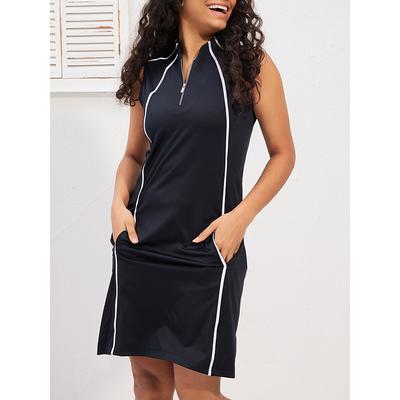 Women's Golf Dress Golf Apparel Navy Black Sleeveless Sun Protection Lightweight Dress Tennis Outfit Patchwork Ladies Golf Attire Clothes Outfits Wear Apparel