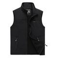 Men's Vest Gilet Fishing Vest Hiking Vest Sleeveless Vest Gilet Jacket Outdoor Street Daily Going out Streetwear Sporty Fall Winter Pocket Full Zip Polyester Windproof Warm Breathable Solid Color