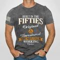 Birthday Timeless Classic Mens Graphic Shirt Unisex Tee Letter Prints Crew Neck Army Green Dark Gray Navy Blue Black 3D Outdoor Street Short Sleeve Clothing Built The Fifties Original Unrestored Som