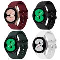 4 Pack Watch Band for Samsung Galaxy Watch 5 Pro 45mm Watch 5 40/44mm Watch 4 Classic 42/46mm Watch 4 40/44mm Silicone Replacement Strap Elastic Breathable Sport Band Wristband