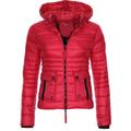 Women's Parka Fleece Lined Puffer Jacket Thermal Warm Winter Coat Windproof Heated Coat Zip up Drawstring Hooded Coat with Pocket Outerwear Long Sleeve