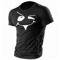 Funny Face Printed Men's Graphic Cotton T Shirt Sports Classic Shirt Short Sleeve Comfortable Tee Sports Outdoor Holiday Summer Fashion Designer Clothing