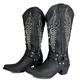 Men's Boots Cowboy Boots Vintage Classic Outdoor Daily Faux Leather PU Black Grey Fall Winter