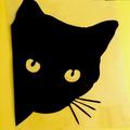 2pcs Car Black Cat Peeking Sticker Funny Vinyl Decal Car Styling Decoration Accessories Auto Exterior Decor For Car