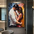 Couple in Love Wall Art Romantic Canvas Hand painted Lovers Oil Painting Canvas Hugging Wall Art impression couple Oil Painting For Home Bedroom Decor No Frame