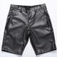 Men's Shorts Faux Leather Shorts Pocket Plain Comfort Breathable Knee Length Outdoor Daily Holiday Faux Leather Stylish Casual Black