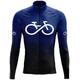 21Grams Men's Cycling Jersey Long Sleeve Bike Top with 3 Rear Pockets Mountain Bike MTB Road Bike Cycling Breathable Moisture Wicking Quick Dry Reflective Strips Black / Orange Wine Red Black Gradient