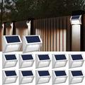 6/12pcs Outdoor Wall Lights Solar Step Fence Lights Stair Waterproof Garden Patio Outdoor Wall Lights Solar Waterproof Lighting Decoration Lamp