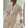 Light Green Men's Seersucker Spring Summer Suits Beach Wedding Suits 2 Piece Pinstripe Suit Standard Fit Single Breasted Two-buttons 2024