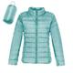 Women's Puffer Jacket Hiking Down Jacket Hiking Windbreaker Winter Outdoor Thermal Warm Packable Waterproof Windproof Jacket Top Full Length Visible Zipper Ski / Snowboard Fishing Traveling Lake blue