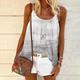 Women's Plus Size Tank Top Camisole Summer Tops Tie Dye Casual Print Sleeveless White Sleeveless Basic Round Neck