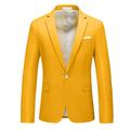 Men's Business Blazer Wedding Sport Coat Classic Solid Fit Suit Coat Plus Size Dress Office Formal Blazer Black White Yellow Pink 2024