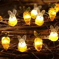 Easter LED Bunny String Lights 2m 20Leds Easter Garden Party Decoration For Home Carrot Rabbit Fairy Light Easter Gifts