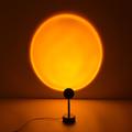 LED Sunset Projector Lamp Tiktok Lights USB Operation Rainbow Night Light Atmosphere Table Lamp Living Room Bedroom Coffee Store Background Wall Decoration Colorful Lights
