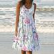 Women's Casual Dress Shift Dress Sundress Midi Dress White Sleeveless Floral Pocket Spring Summer U Neck Vacation 2023 S M L XL XXL 3XL