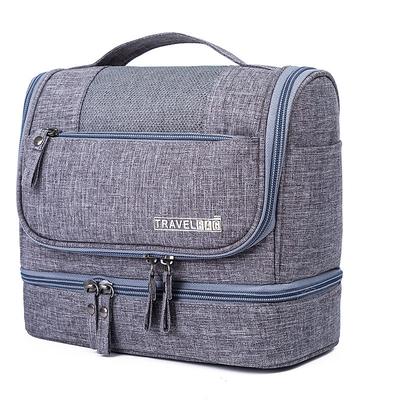 Men's Women's Handbag Makeup Bag Cosmetic Bag Polyester Oxford Cloth Holiday Beach Travel Zipper Large Capacity Waterproof Breathable Solid Color Blue Dark Blue Grey