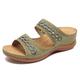 Women's Sandals Slippers Wedge Sandals Comfort Sandals Comfort Shoes Casual Daily Beach Solid Colored Summer Spring Cut Out Embroidery Wedge Heel Round Toe Casual Minimalism Synthetics Loafer Wine