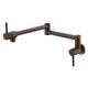 Kitchen Faucet,Wall Mounted Pot Filler Two Handles One Hole Chrome/Oil-rubbed Bronze/Nickel Brushed Foldable Pot Filler Wall Mounted Contemporary Kitchen Taps with Cold Water Only