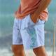 3D Animal Print Men's Cotton Shorts Summer Hawaiian Shorts Beach Shorts Drawstring Elastic Waist Breathable Soft Short Casual Daily Holiday Streetwear