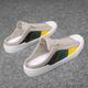 Men's Clogs Mules Half Shoes Walking Casual Athletic PU Loafer Black Beige Gray Summer