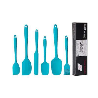 6pcs, Large and Small Silicone Spatulas, Oil Brush, and Long Macaron Spatula - Essential Baking Supplies for Cakes, Cheese, and More