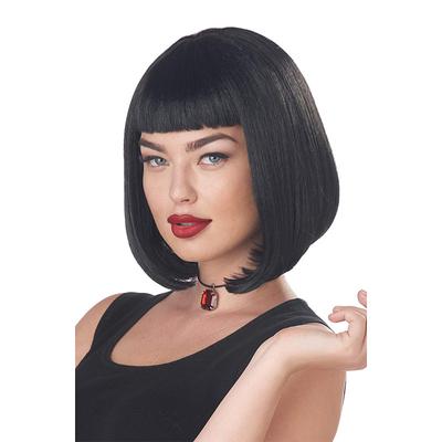 90's Pulp Film Cosplay Wig Mia Wallace Short Black Adult Wig Carnival Wig