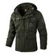 Men's Hiking Jacket Parka Jacket Hiking Windbreaker Cotton Winter Outdoor Thermal Warm Windproof Winter Jacket Full Length Hidden Zipper Fishing Beach Camping / Hiking / Caving Black Ivory Army Green