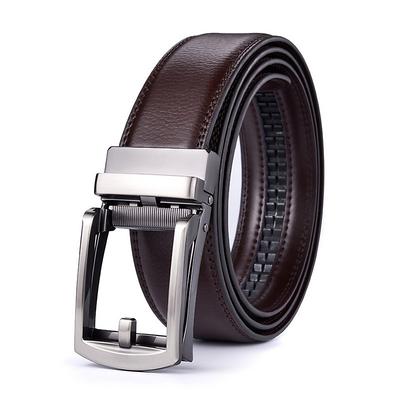 Men's Leather Belt Ratchet Belt Black Coffee Dermis Retro Traditional Plain Daily Wear Going out Weekend