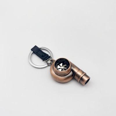 StarFire Real Whistle Sound Turbo Car Keychain Sleeve Bearing Spinning Turbo Key Chian Auto Part Turbine Turbocharger Key Ring Key Holder Accessoies