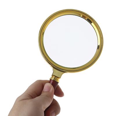 Portable Handheld 10X Magnifier 90mm Handle Retro Magnifier Glass Eye