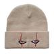 Pennywise Scary Eyes Horror Clown Eyes Knitted Hat Warm Pullover Hip-Hop Hat Woolen Hat Halloween Dress Up