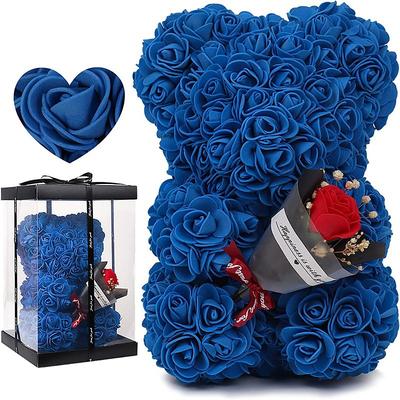 Women's Day Gifts TEDDY Day Rose Eternal Flower Valentine's Day Birthday Gift to Girlfriend Rose Bear with Flower Gift Flower Mother's Day Gifts for MoM