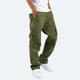 Men's Cargo Pants Cargo Trousers Joggers Trousers Leg Drawstring Multi Pocket Straight Leg Plain Comfort Breathable Casual Daily Fashion Streetwear Black Light Green