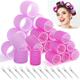 Jumbo Hair Curlers Rollers with Clips, 28 Pcs Big Rollers for Hair Set with 3 Sizes Self Grip Hair Roller for Long Medium Short Thick Thin Hair Bangs Volume, Salon Hair Dressing DIY Hair Roller