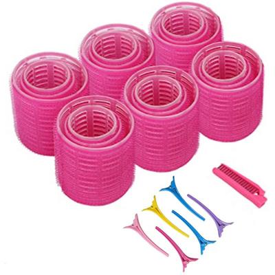 Jumbo Hair Curlers Rollers with Clips, 28 Pcs Big Rollers for Hair Set with 3 Sizes Self Grip Hair Roller for Long Medium Short Thick Thin Hair Bangs Volume, Salon Hair Dressing DIY Hair Roller