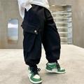 Kids Boys Pants Trousers Side Stripe Solid Color Soft Comfort Pants School Cool Adorable Black Wine