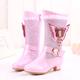 Girls' Mid-Calf Boots Christmas Shoes Snow Boots Princess Shoes Leather PU Portable High Elasticity Cartoon Design Fashion Boots Little Kids(4-7ys) Big Kids(7years ) Daily Party Evening Walking